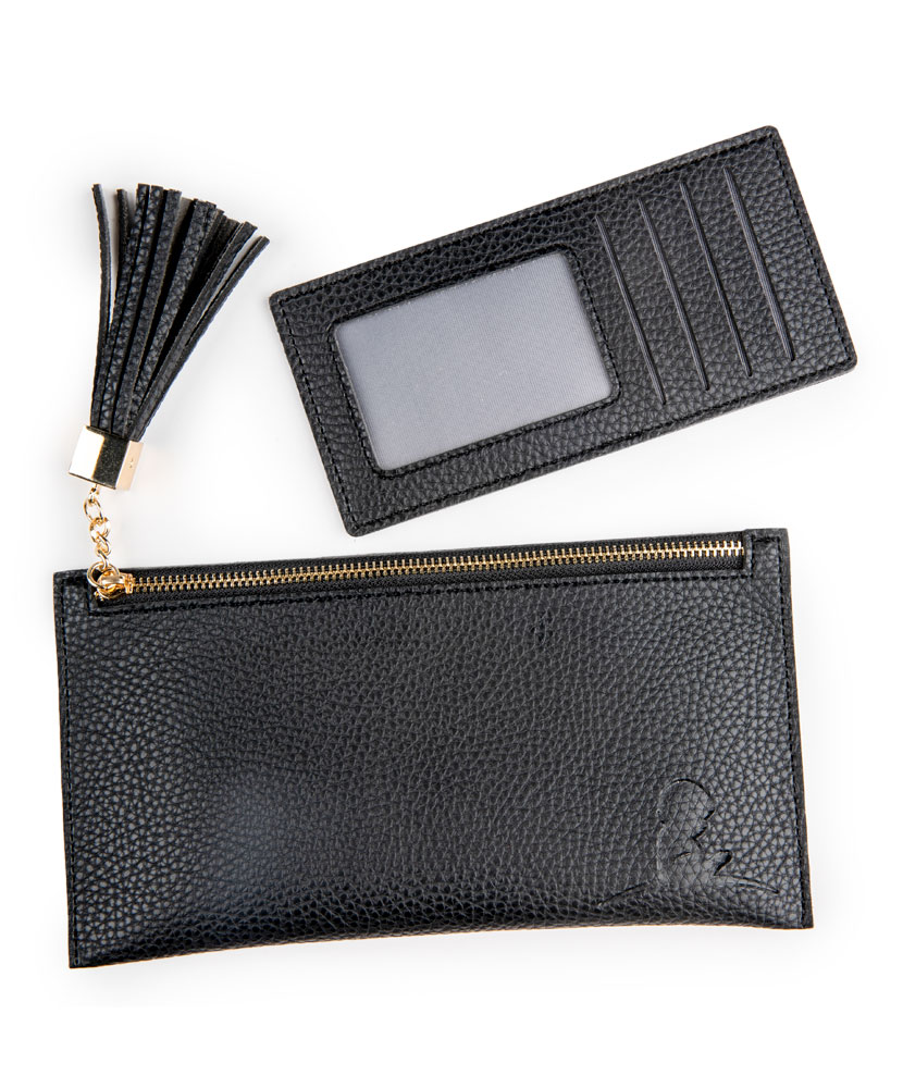 Womens Wallet with Tassel Black